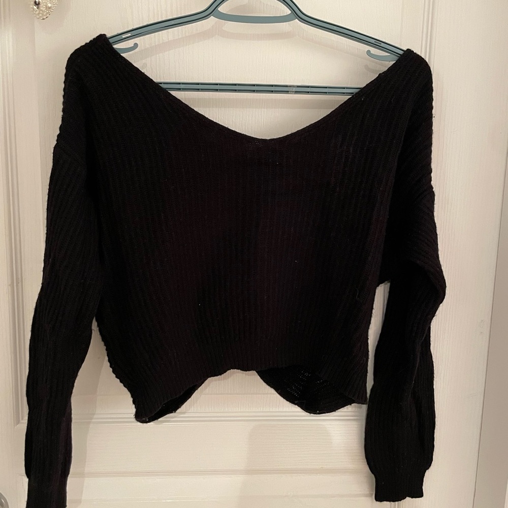 Dynamite Black V-Neck Sweater
